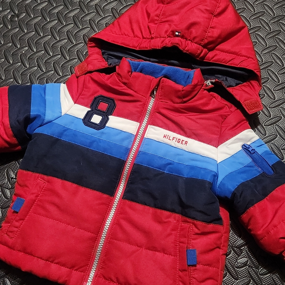 Tommy Hilfiger Red and Blue Baby Jacket 12M